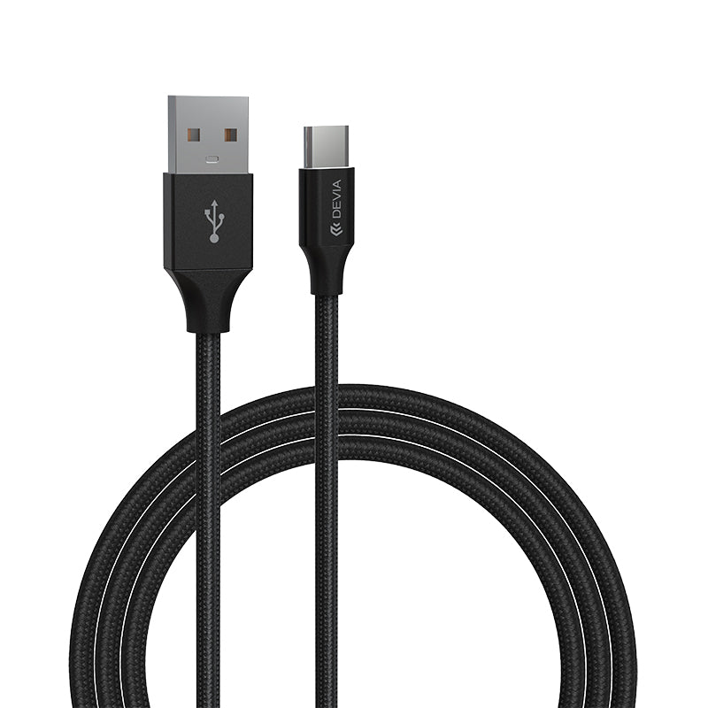 DEVIA Gracious Series EC308 2m Data Cable USB-A to Type-C 2.1A Phone Charging Cord DEVIA Gracious Series EC308 2m Data Cable USB-A to Type-C 2.1A Phone Charging Cord